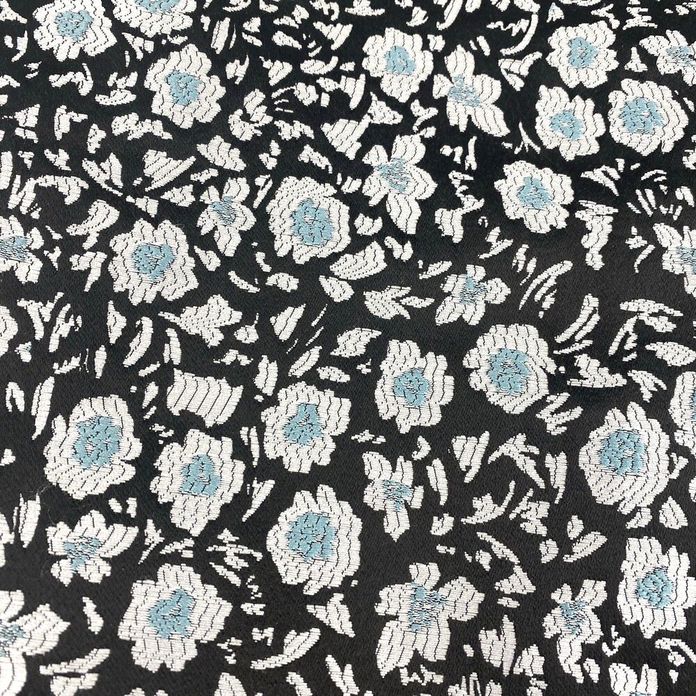 Ann Taylor LOFT Skirt Womens 12 Blue Floral Jacquard A-Line Pockets Spring Chic - Picture 9 of 12